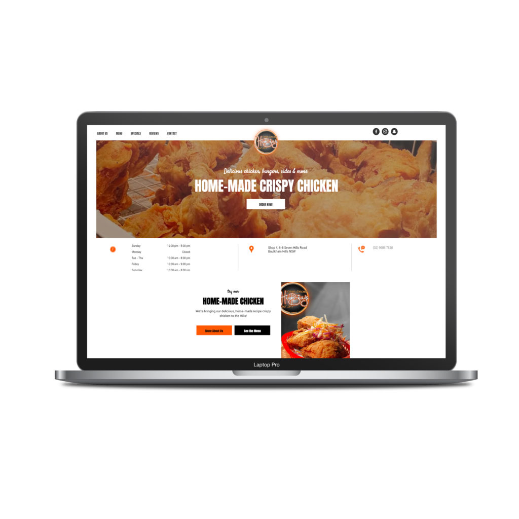 Rogue Web Design Portflio Hillbillys Chicken Desktop