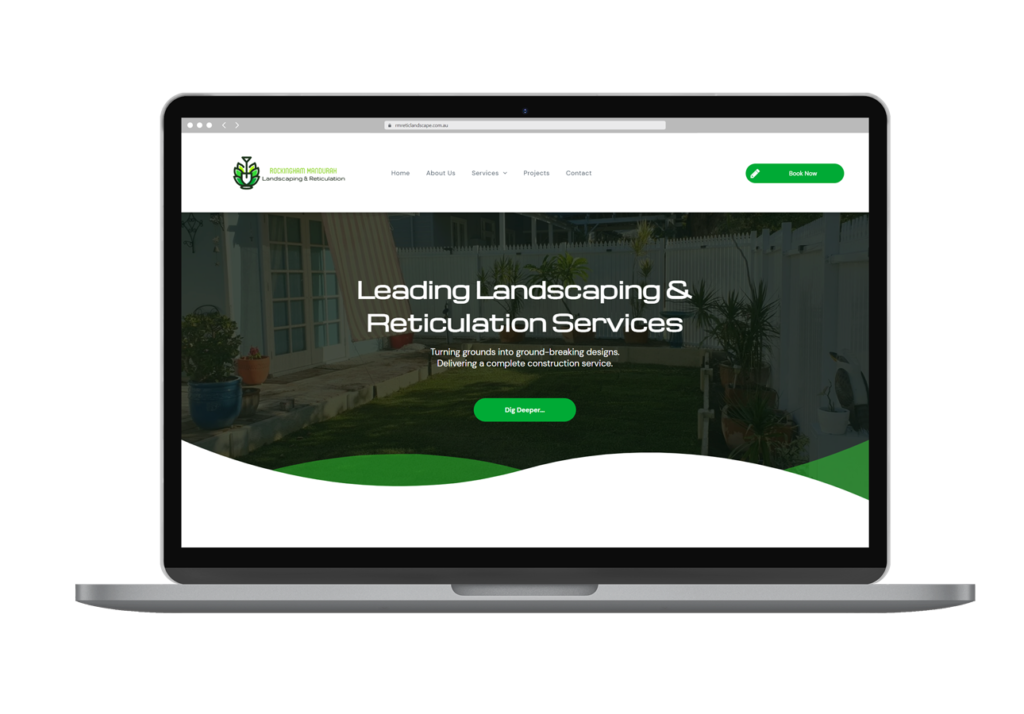 Rockingham Mandurah Reticulation Landscaping Website Design Laptop View Rogue Web Design Rockingham Mandurah Reticulation Landscaping Website Design Laptop View Rogue Web Design