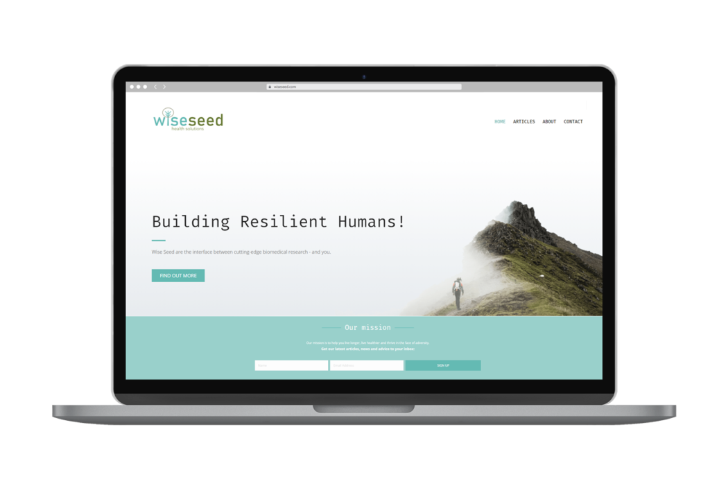 Wiseseed Health Solutions Website Design Laptop View By Rogue Web Design