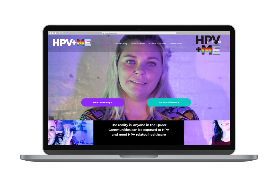Hpv And Me Website Laptop View Of Home Page With Video Of Community Shaye