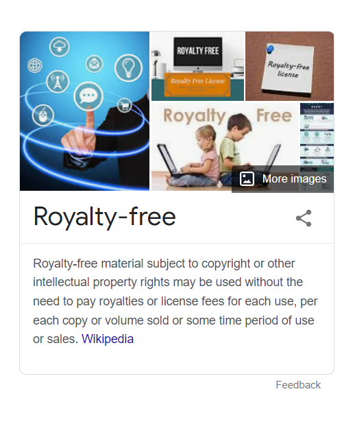 What Is Royalty Free License Google Result